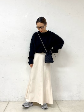 「ニット/セーター」｜manamiさん（レディース・156cm）の冬コーディネート