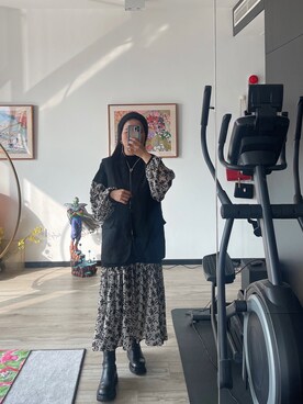 「initial（イニシャル）のアイテム（ブーツ）」を使った、lisa1217さん（レディース・155cm）の秋コーディネート