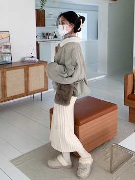 「アイテム（ミリタリージャケット）」を使った、66ガールズさん（レディース・160cm）の秋コーディネート