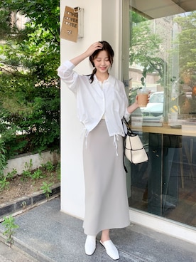 「韓国通販」｜66ガールズさん（レディース・165cm）の夏コーディネート