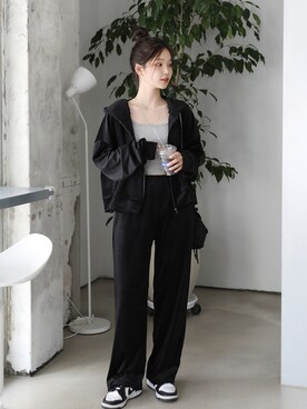 「ルームウェア」｜「アイテム（ジャケット/アウター）」を使った、66ガールズさん（レディース・162cm）の秋コーディネート