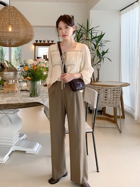 「韓国ファッション」｜66ガールズさん（レディース・167cm）の夏コーディネート