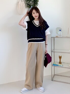 「66girls（ユクユクガールズ）のアイテム」を使った、66ガールズさん（レディース・161cm）の冬コーディネート