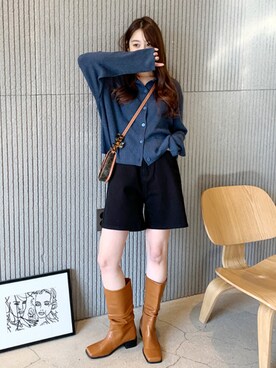 「66girls（ユクユクガールズ）のアイテム」を使った、66ガールズさん（レディース・161cm）の冬コーディネート