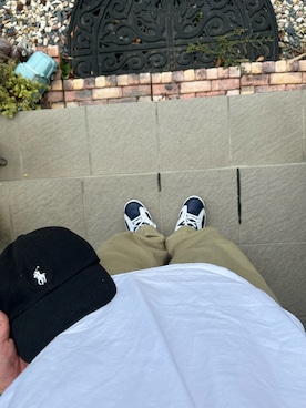 「POLO RALPH LAUREN（ポロ ラルフ ローレン）のPony Logo Cap（キャップ、ブラック系）」を使った、k_p_stdさん（メンズ・168cm）の夏コーディネート