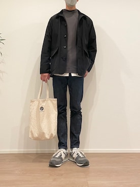 「プラスJ」｜「アイテム（ジャケット/アウター）」を使った、___m.asaさん（メンズ・178cm）の秋コーディネート