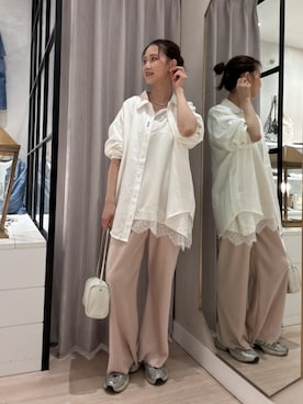 「Omekashi（オメカシ）のアイテム」を使った、AYAKAさん（レディース・159cm）の春コーディネート