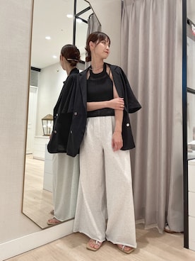 「アイテム（テーラードジャケット）」を使った、AYAKAさん（レディース・159cm）の夏コーディネート