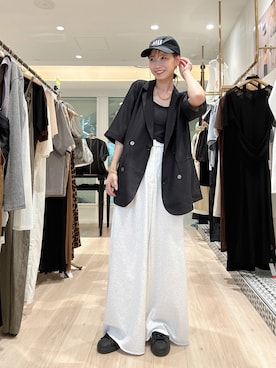 「アイテム（キャップ）」を使った、AYAKAさん（レディース・159cm・30代）の夏コーディネート