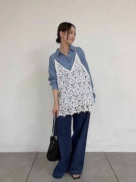 「Omekashi（オメカシ）のアイテム」を使った、AYAKAさん（レディース・159cm）の春コーディネート