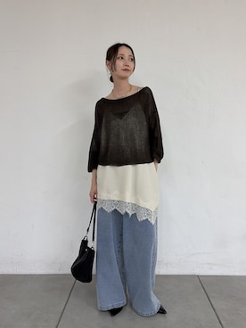 「Omekashi（オメカシ）のアイテム」を使った、AYAKAさん（レディース・159cm）の春コーディネート