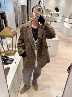 「アイテム（テーラードジャケット）」を使った、AYAKAさん（レディース・159cm・30代）の秋コーディネート