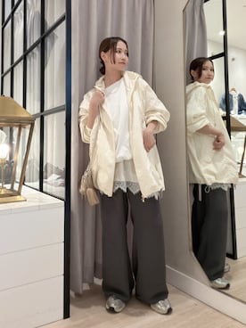 「Omekashi（オメカシ）のアイテム」を使った、AYAKAさん（レディース・159cm）の春コーディネート