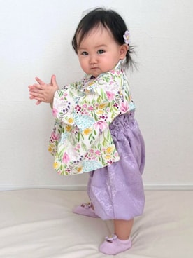 「アイテム（ベビーギフト）」を使った、sweet mommyさん（キッズ・80cm）の秋コーディネート