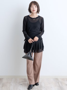 「アイテム（マタニティウェア/グッズ）」を使った、sweet mommyさん（レディース・156cm）の秋コーディネート