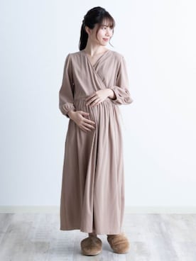 「アイテム（マタニティウェア/グッズ）」を使った、sweet mommyさん（レディース・161cm）の秋コーディネート