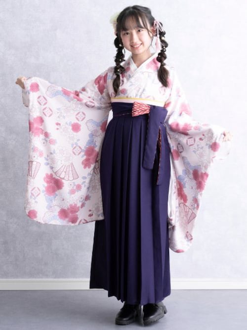 セール】【ZOZO限定カラー】小学校卒業式 簡単着付け 袴セット［15種の