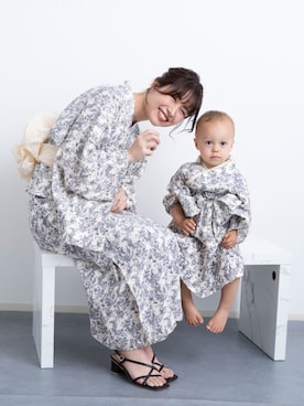 「アイテム（水着/着物・浴衣、グレー系）」を使った、sweet mommyさん（レディース・161cm）の夏コーディネート