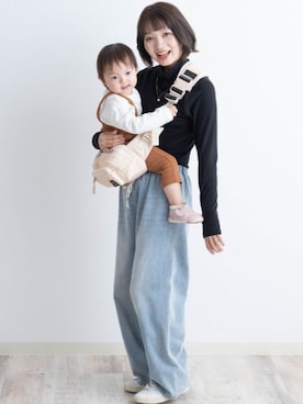 「アイテム（マタニティウェア/グッズ）」を使った、sweet mommyさん（レディース・156cm）の秋コーディネート