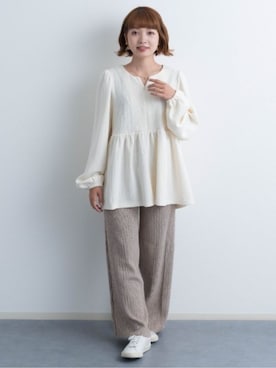「アイテム（マタニティウェア/グッズ）」を使った、sweet mommyさん（レディース・156cm）の秋コーディネート