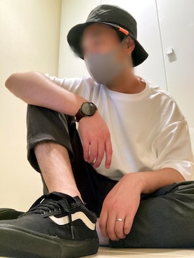 「ポールスミス」｜「アイテム（アナログ腕時計）」を使った、ひげおさん（メンズ・179cm）の夏コーディネート