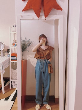 「BLUR（ブラー）のアイテム」を使った、bananananaxxxさん（レディース・158cm）の秋コーディネート