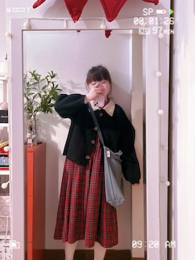 「SOMETHING（サムシング）のアイテム（ワンピース/ドレス）」を使った、bananananaxxxさん（レディース・158cm）の春コーディネート