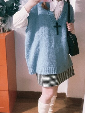 「freckleのアイテム（ワンピース/ドレス、グリーン系）」を使った、bananananaxxxさん（レディース・158cm）の秋コーディネート