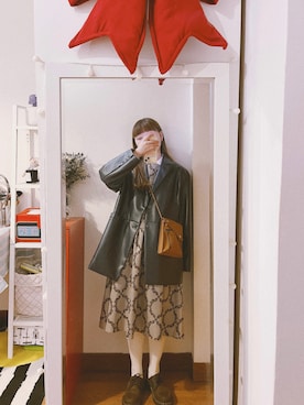 「BLUR（ブラー）のアイテム」を使った、bananananaxxxさん（レディース・158cm）の秋コーディネート