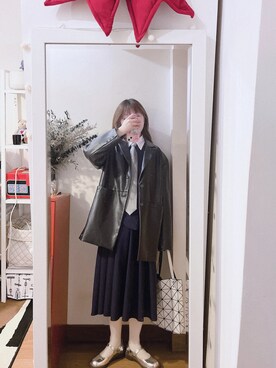 「crying centerのアイテム（ジャケット/アウター、ブルー系）」を使った、bananananaxxxさん（レディース・158cm）の春コーディネート