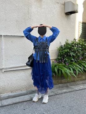 「シースルー」｜「アイテム（その他トップス）」を使った、Saikiさん（レディース・156cm）の春コーディネート