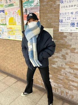 「Pyrenex（ピレネックス）のアイテム（ブルゾン）」を使った、Riho さん（レディース・160cm）の冬コーディネート