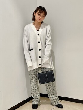 「PAGEBOY（ページボーイ）のチェーンスタッズショルダー（ショルダーバッグ）」を使った、RINAさん（レディース・152cm）の冬コーディネート