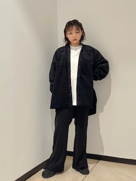 「スラックス 黒」｜RINAさん（レディース・152cm）の秋コーディネート