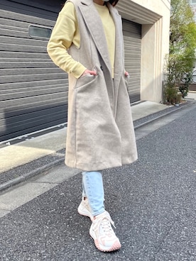 「ZARA（ザラ）のアイテム（その他アウター）」を使った、ashognさん（レディース・156cm）の秋コーディネート