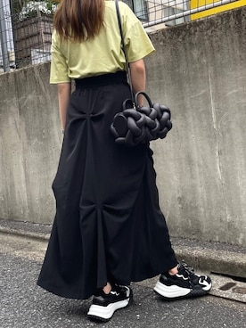 「Ameri（アメリ）のアイテム（トップス）」を使った、ashognさん（レディース・156cm）の夏コーディネート