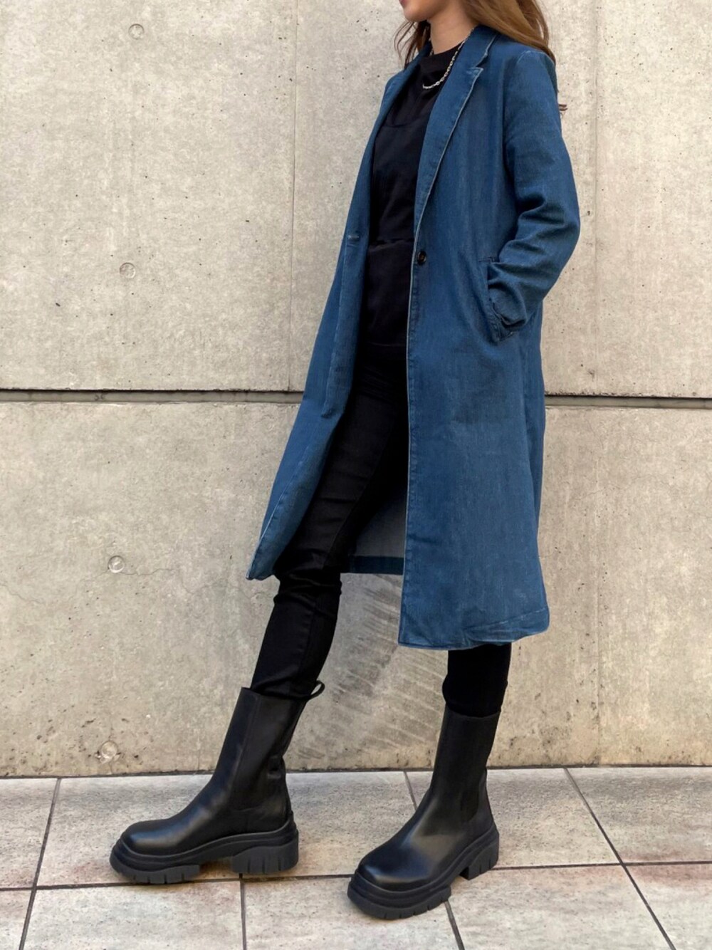 ZARAのデニムジャケットを使った「ロングコート」の人気 ZARAのデニムジャケットを使った「ロングコート」の人気