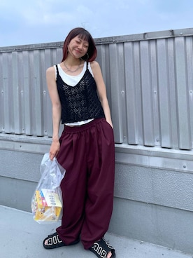 「JEANASIS（ジーナシス）のアイテム」を使った、さとめぐさん（レディース・159cm）の夏コーディネート