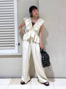 「アイテム（キャミソール）」を使った、さとめぐさん（レディース・159cm・20代）の夏コーディネート