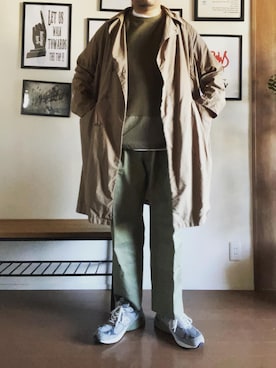 「アイテム（トレンチコート）」を使った、hs_ngy17さん（メンズ・185cm・40代）の春コーディネート