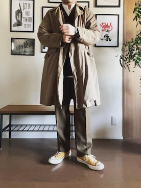 「アイテム（トレンチコート）」を使った、hs_ngy17さん（メンズ・185cm・40代）の冬コーディネート