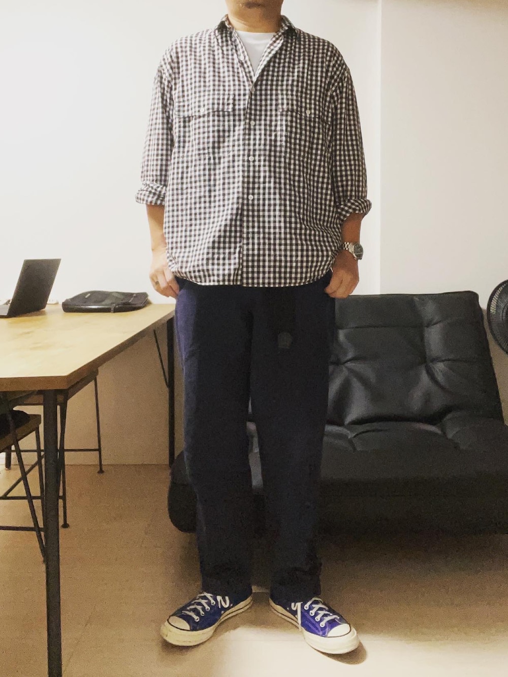 Porter Classic/ポータークラシック ROLL UP TRICOLOR GINGHAM CHECK