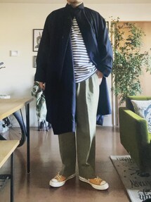 MONITALYのステンカラーコートを使った人気ファッション