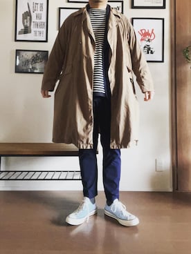 「アイテム（トレンチコート）」を使った、hs_ngy17さん（メンズ・185cm・40代）の春コーディネート