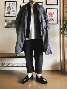 「niko and...（ニコアンド）のアイテム（スリッポン）」を使った、hs_ngy17さん（メンズ・185cm）の春コーディネート