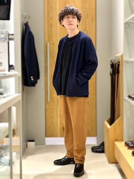 「アイテム（スウェットパンツ）」を使った、大澤 拓也さん（メンズ・165cm）の秋コーディネート