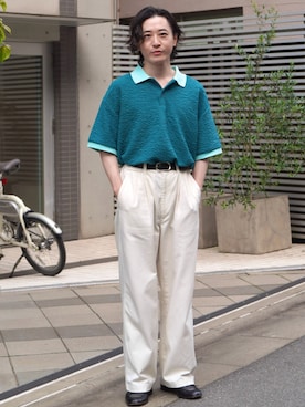 「ABAHOUSE（アバハウス）のアイテム」を使った、大澤 拓也さん（メンズ・165cm）の夏コーディネート