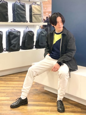 「5/（ファイブスラッシュ）のアイテム（スウェットパンツ）」を使った、大澤 拓也さん（メンズ・165cm）の春コーディネート