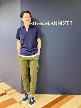 「SLACK FOOTWEAR（スラックフットウェア）のアイテム」を使った、大澤 拓也さん（メンズ・165cm）の夏コーディネート