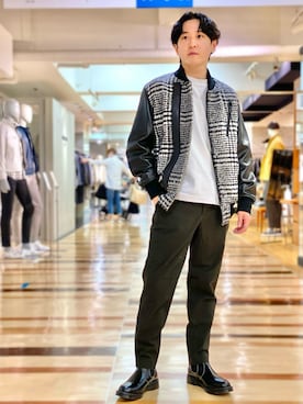 「5351 POUR LES HOMMES（ゴーサンゴーイチプールオム）のアイテム（ブルゾン）」を使った、大澤 拓也さん（メンズ・165cm）の秋コーディネート